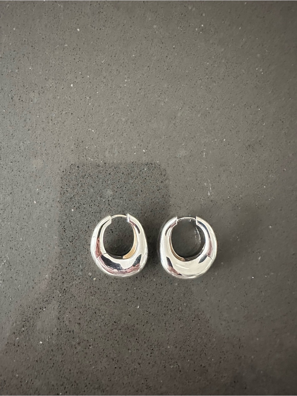 Mejuri Silver Wavy Hoop Earrings